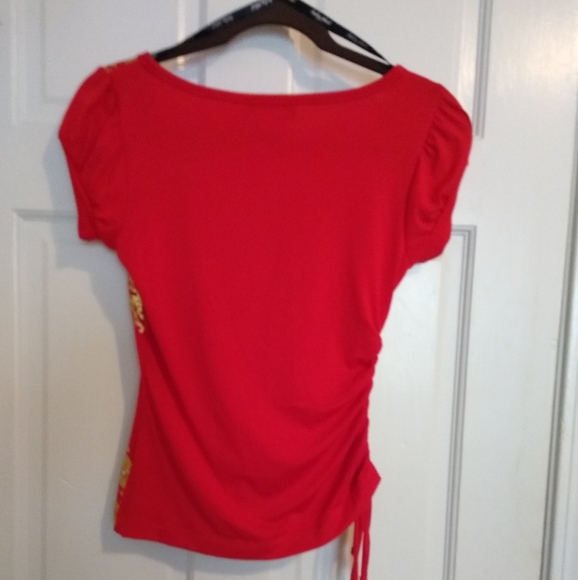 Y2K Vintage Baby Phat Red and Gold Debut KLS Designer Tee NWOT - Picture 2 of 16